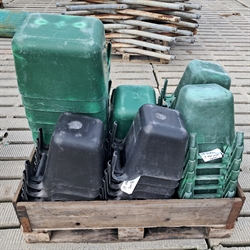 41 stk. brugte fodertrug i plast 